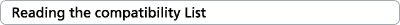 Reading the compatibility List