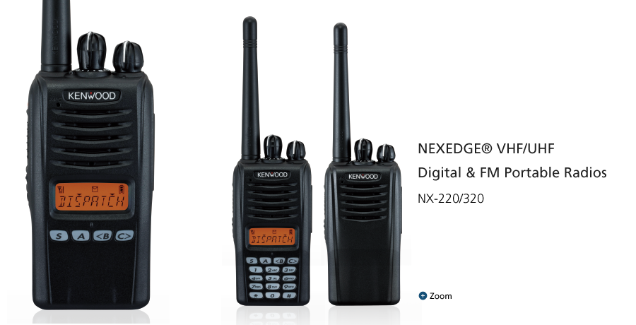 NEXEDGE® VHF/UHF Digital & FM Portable Radios NX-220/320