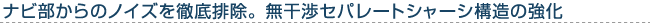 �i�r������̃m�C�Y��O��r���B�����Z�p���[�g�V���[�V�\���̋���