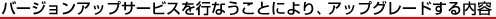 �o�[�W�����A�b�v�T�[�r�X���s�Ȃ����Ƃɂ��A�A�b�v�O���[�h������e