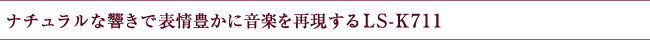 �i�`�������ȋ����ŕ\��L���ɉ��y���Č�����LS-K711