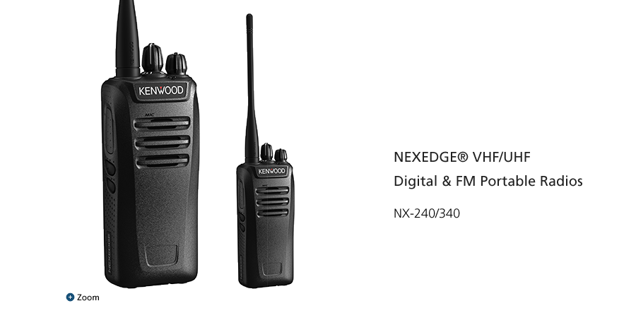 NEXEDGE® VHF/UHF Digital & FM Portable Radios NX-240/340