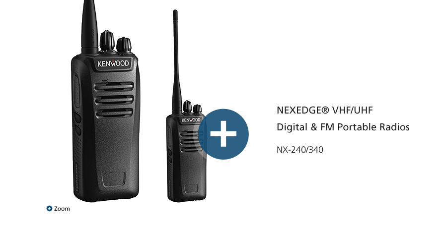 NEXEDGE&reg; VHF/UHF Digital & FM Portable Radios NX-240/340