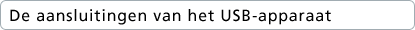 De aansluitingen van het USB-apparaat