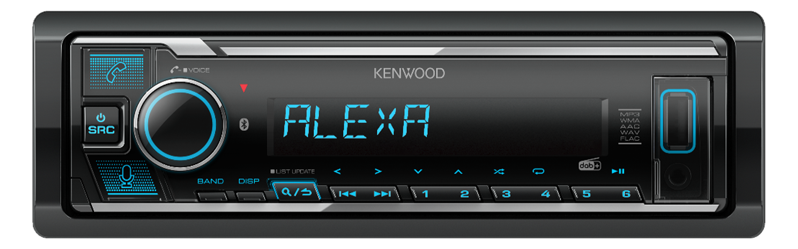 Kenwood KMR-M508DAB Autoradio port pour commande au volant, kit