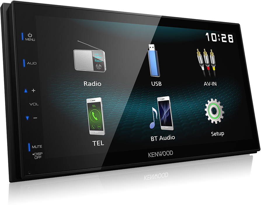 Kenwood dmx120bt Media Receiver Bluetooth para Ford Mondeo IV 2007-2014 plata 