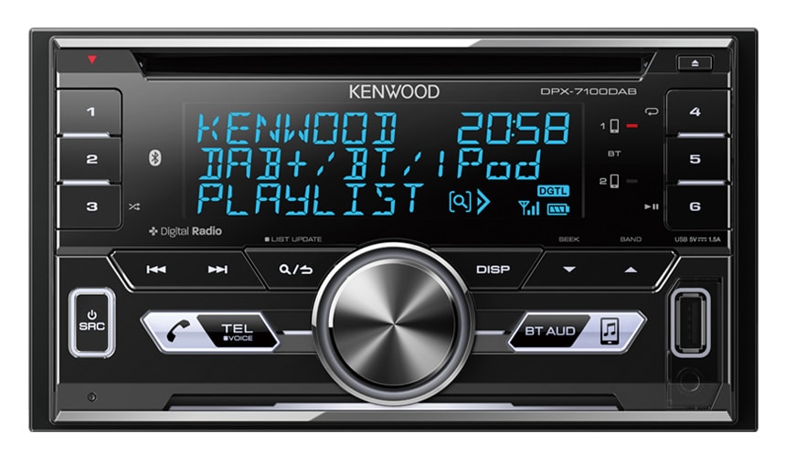 JUST SOUND best choice for caraudio Einbauset für Skoda Roomster & Praktik 2DIN Bluetooth DAB+ Digitalradio USB CD MP3 Einbauzubehör Autoradio Radio Kenwood DPX-7100DAB 
