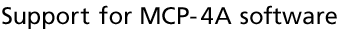 Support for MCP-4A software