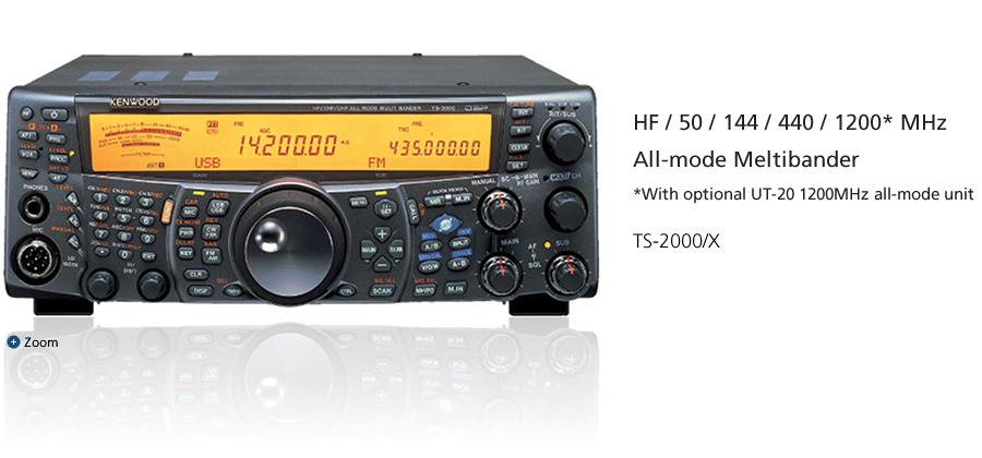 HF/50/144/440/1200* MHz All-mode Meltibander *With optional UT-20 1200MHz all-mode unit TS-2000