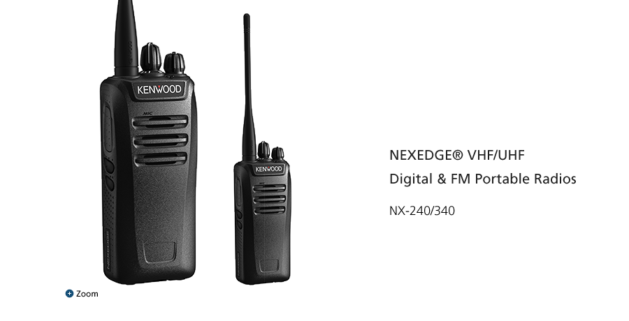 NEXEDGE&reg; VHF/UHF Digital & FM Portable Radios NX-240/340