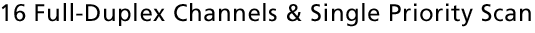 16 Full-Duplex Channels & Single Priority Scan
