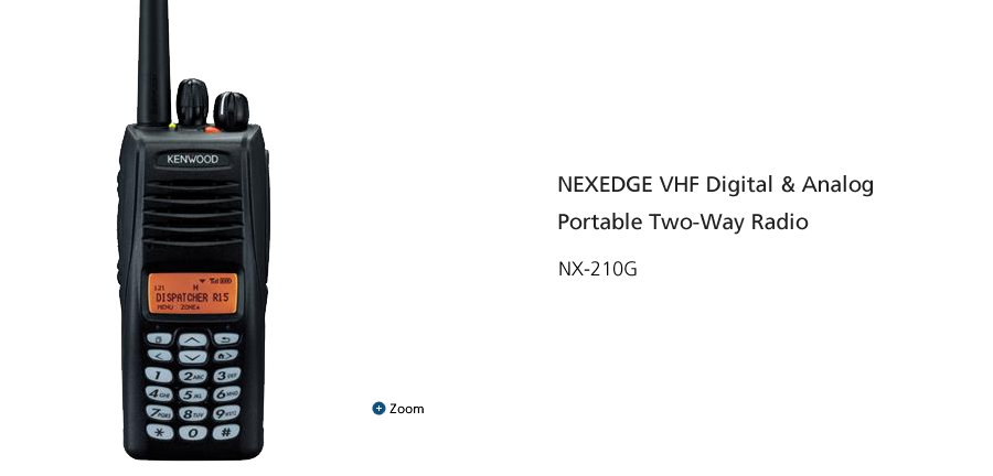 NEXEDGE® 800MHz Digital & FM Portable Radios NX-210g