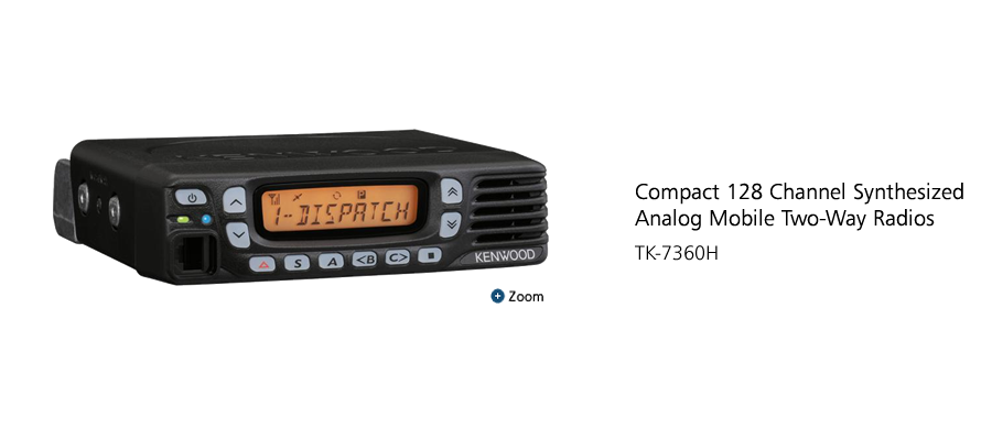 Compact 128 Channel Synthesized Analog Mobile Two-Way Radios TK-7360H