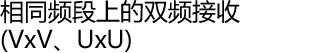 相同频段上的双频接收 (VxV、UxU)