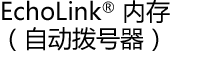 EchoLink® 内存(自动拨号器)