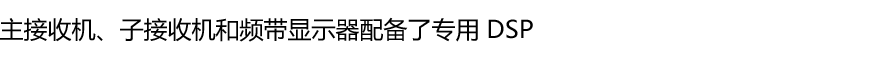 主接收机、子接收机和频带显示器配备了专用 DSP