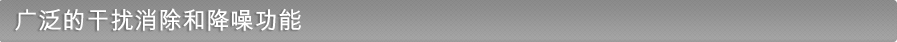 广泛的干扰消除和降噪功能