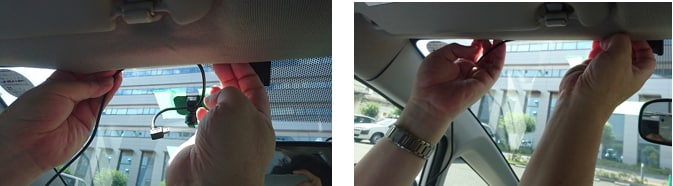 ルーフライニングは一部の車を除き、手で配線を押し込むことができます。