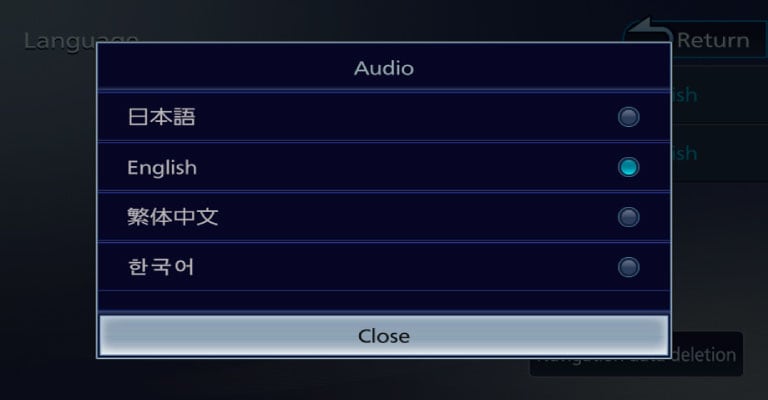 音声設定