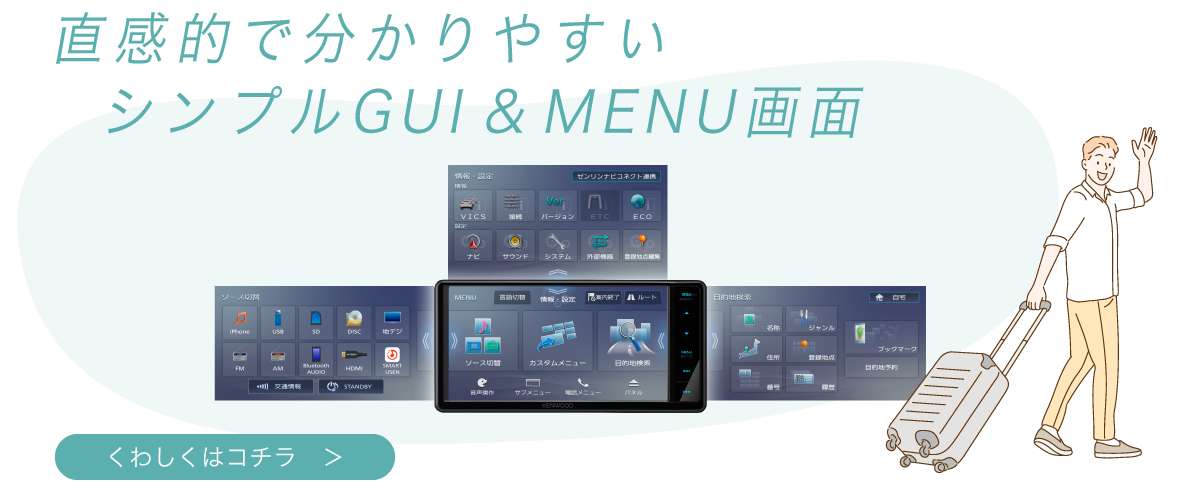 直観的で分かりやすいシンプルGUI&MENU画面【詳しくはこちら】