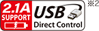 2.1A SUPPORT / USB Direct Control