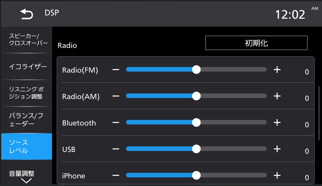 ソースレベル設定