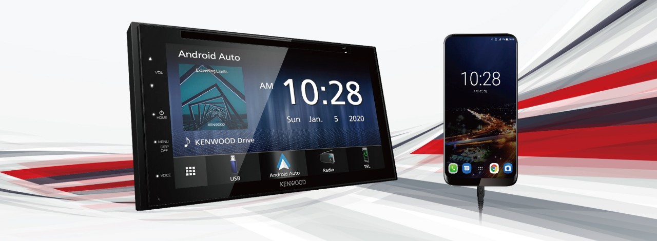 Apple CarPlay」「Android Auto™」に対応し、スマートフォンとの連携が 