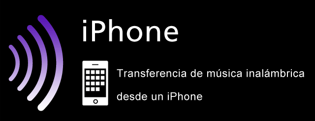 Transferencia de música inalámbrica desde un iPhone