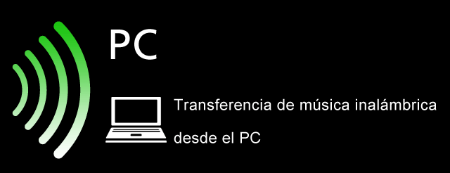 Transferencia de música inalámbrica desde el PC