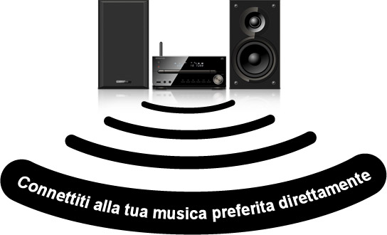 Connettiti alla tua musica preferita direttamente