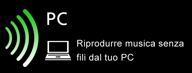 Riprodurre musica senza fili dal tuo PC