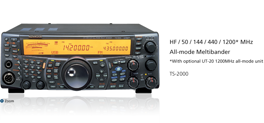 HF/50/144/440/1200* MHz All-mode Meltibander *With optional UT-20 1200MHz all-mode unit ts-2000