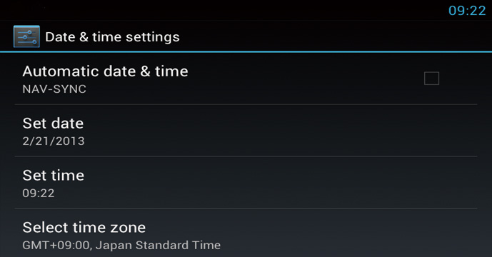 Mise à jour de la date