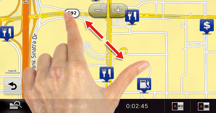 Multi-touch Operation zoom in1