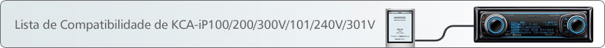 Lista de Compatibilidade de KCA-iP100/200/300V/101/240V/301V