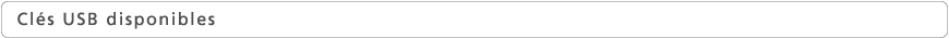 Clés USB disponibles