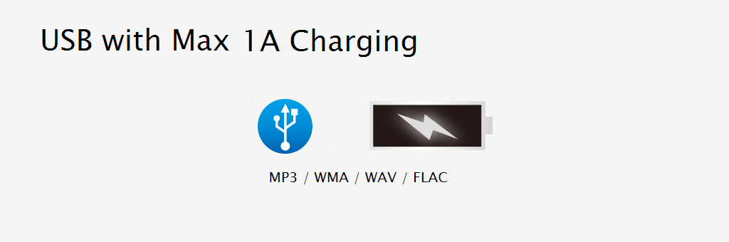 USB with 1A Charging