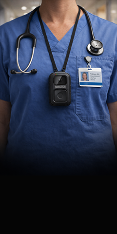 Healthcare body worn camera example